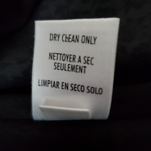 Casual Corner Dress Black Floral Size 8 Size Zip Lined - Picture 10 of 13